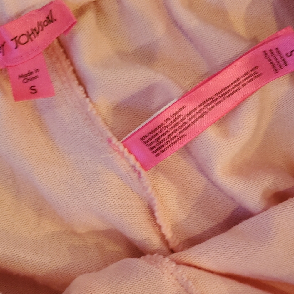 Betsey Johnson Pink Pajama Set with Red Hearts - Picture 8 of 9